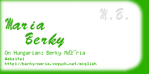 maria berky business card